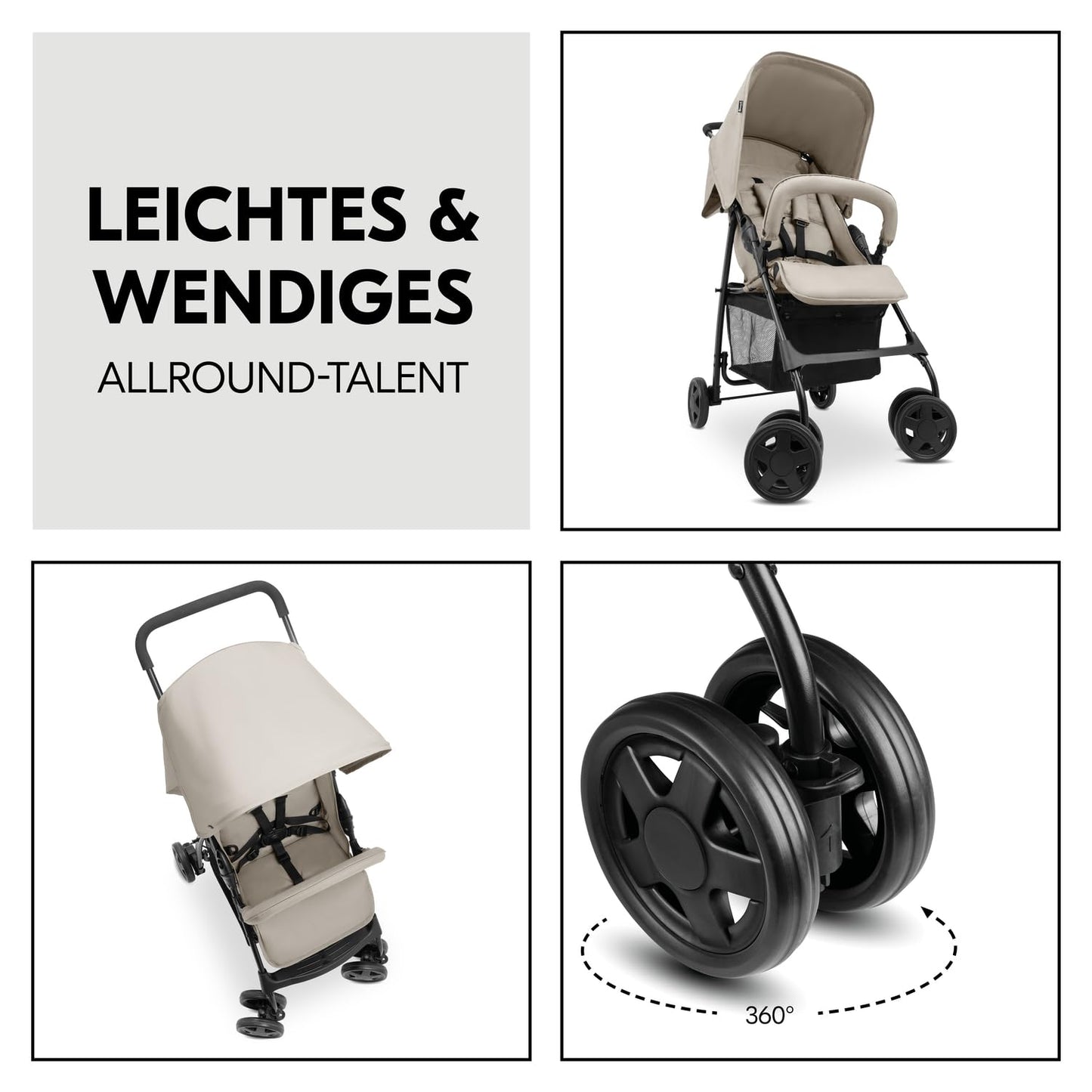 Kinder Buggy Sport – Leichter Reisebuggy 5,9 kg, Liegefunktion, Faltbar, Einkaufskorb 🍼🛒